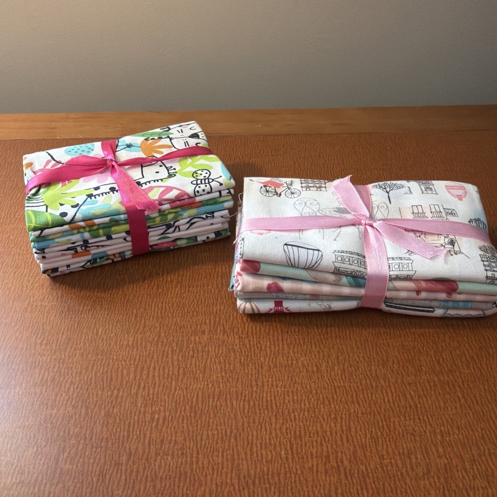 Fabric Palette Fat Quarter Assortments 18"X21" 5/Pkg-Safari & Paris 2 Bundles